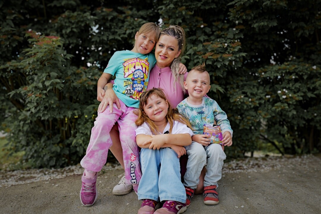 family in home
