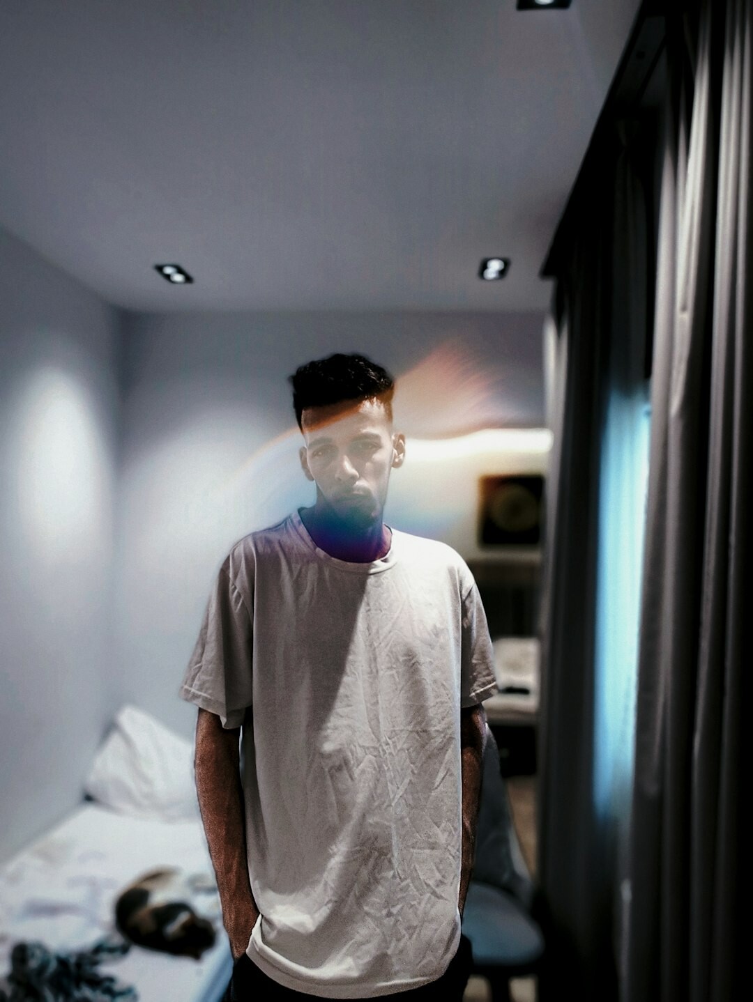 young man in room