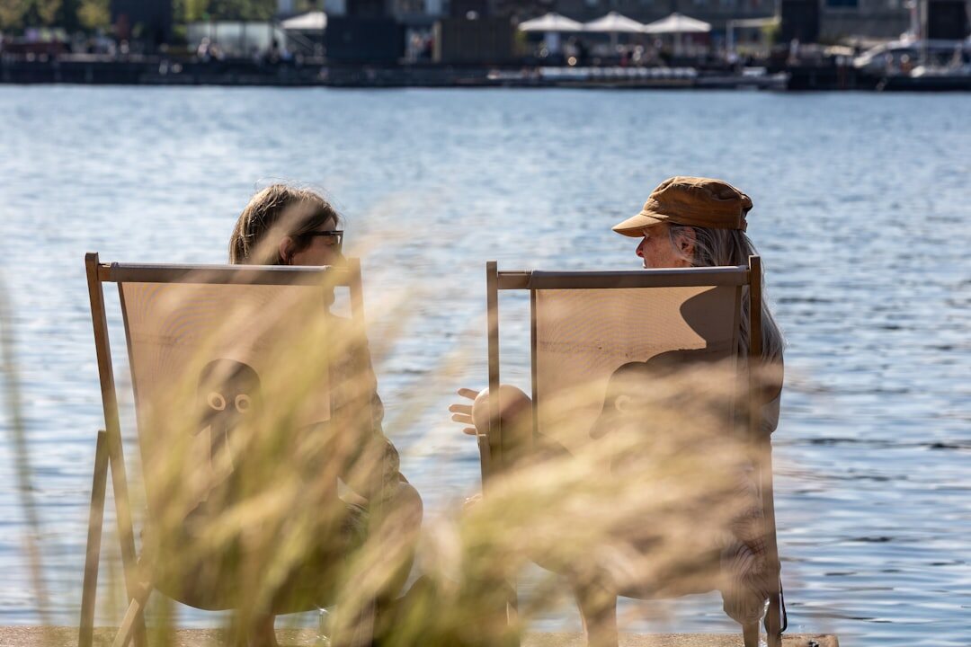 elderly danish couple sitting together