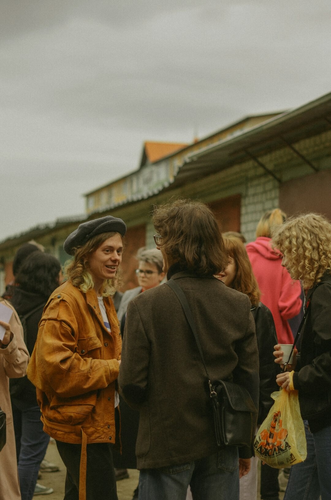 community gathering people talking