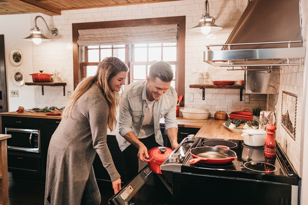 volunteers cooking together